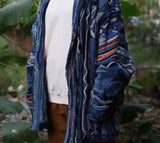 Trendy Elegant Wornout Men's Knitted Cardigan Jacket Vintage Stylish Heavy Loose Sweaters Coat Luxury Original Clothes
