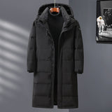 Fashion Winter Down Jackets Men Hooded Thicken Warm Men's White Duck Down Coats Black/White Puffer Jacket High Quality Overcoat