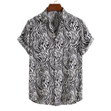 Men's Shirt Summer Men Short Sleeve Beach Hawaiian Shirts Harajuku Vintage Print Shirt Blouses Clothing Camisa Masculina