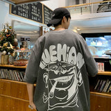 Harajuku Oversized High Street T-shirt Short-sleeve Man T shirt Funny Anime Tops Summer Clothing Hip Hop Male New Tee Shirts