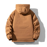 Windproof Warm Men's Winter Coat Hooded Bubble Jacket Windproof Fleece and Thicken Parkas Hooded Warm Thicken Puffer Jacket