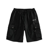 Foesce Loose Shorts Men Summer Japsn Style Wide Cuff Shorts Men Borad Jogger Shorts Streetwear With Big Pockets Work Trousers