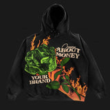 Y2K American alphabet print Super Dalian Hoodie for Men High Street Harajuku Vintage couples casual loose sweatshirt