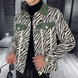 Houndstooth Version Lapel Lattice Splicing Jacket Mens  Motorcycle Jacket Korean Slim British Trend Casual Jacket