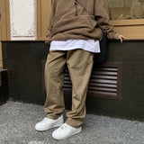 Men's pants loose all-match overalls autumn and winter ins tide wide-leg trend y2k casual pants men's trousers