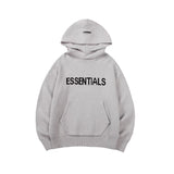 Essentials Winter Hoodies Men Knitted Letters Oversized Harajuku Cotton Vintage Sweatshirts Women Hip Hop Streetwear Couple Tops