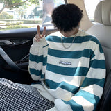Foesce Autumn Striped Loose Sweatshirts Korean Style Fashion Couple Clothing Brand Casual Women Pullovers Male Hoodie