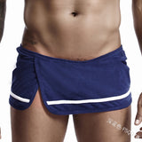 Men's Shorts Skirt Summer Fashion Solid Color Striped Slit Shorts Men's Low Waist Personalized Home Shorts