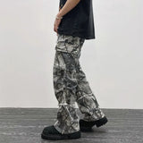 Foesce Overalls Camouflage Y2K Fashion Baggy Jeans Cargo Pants Men Clothing Straight Women Wide Leg Long Trousers Vetements Homme