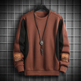 Foesce Solid Color Black White Patchwork Sweatshirt Men'S Hoodies Spring Autumn Hoody Casual Streetwear Clothes