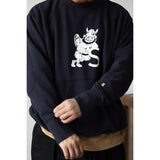Foesce Second Order Ivy Sports Sweatshirt American Casual Oversize Crewneck Pullover