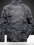 Foesce Autumn And Winter New Tide Solid Jackets Men Korean Fashion Cotton Slim Fit Denim Jacket Clothing Youth Coat