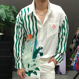 Fashion Men's Shirts  Runway Luxury famous Brand European Design party style Men's Clothing