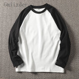 Men's Double-sided Fleece Shirt Unisex Soft Comfortable Autumn Winter Versatile Raglan Sleeve Long Sleeve Bottom Shirt