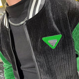 Spring Fashion Stitching Mens Jacket Business Social Office Jacket Slim Fit Lapel Casual Streetwear Coat Men Clothing