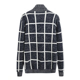 Gentleman Autumn Winter Men's Wool Knitted Cardigan Fashion Thickened Korean Elegant Casual Sweater Loose Lattice Coat