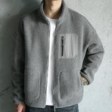 Lamb wool coat men's cotton coat autumn and winter with cashmere and thick cotton clothing men's clothing catch cashmere lamb wo