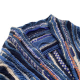 Trendy Elegant Wornout Men's Knitted Cardigan Jacket Vintage Stylish Heavy Loose Sweaters Coat Luxury Original Clothes