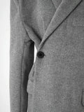 Foesce Loose Fit Gray Irregular Big Size Elegant Woolen Coat Parkas New Long Sleeve Women Fashion Autumn Winter