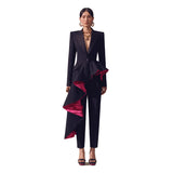 Black 2 Pieces Modern Women Suits Custom Made Modern One Button Blazer Pants Formal Wedding Casual Mother Of The Bride Suits