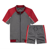 Suit Summer Track Men Fashion Leisure brand Men's Set Tracksuit Sportswear Male Sweatsuit Short Sleeves T shirt 2 piece set 4XL