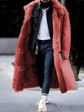 Winter Men's Trendy Faux Fur Shearling Coat Fashion Casual Long Windbreaker Luxury Imitation Hair Warm Clothes