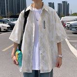 Men's Plaid Long Sleeve Shirts Art Style Autumn Korean Shirt Woman Fashion Trend Casual Oversize Shirt Quality Clothing New