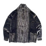 Trendy Elegant Wornout Men's Knitted Cardigan Jacket Vintage Stylish Heavy Loose Sweaters Coat Luxury Original Clothes