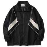 Foesce American Retro Tactical Jacket Men's Korea Color Matching High Street Loose Casual Sports Baseball Uniform Preppy Hip Hop Coat