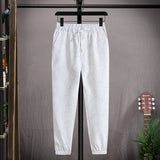 Foesce-(Shirt + trousers)summer fashion men shirt letter pattern Cotton shirts men's casual elastic waist shirts men size M-5XL