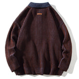 Autumn Zip Up Pocket Cardigan Men Baggy Sweatercoat Fashion Harajuku Streetwear Knitwear Jumper Clothing Tops Male Plus Size 5XL