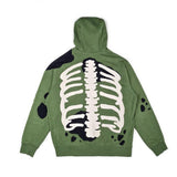 Foesce Autumn and winter new high street retro Y2K skull hoodie male and female couple jacket sweater skull print pullover sweatshirt