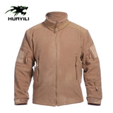 Men's Outdoor Sports Tactical Jacket Stand Collar Fleece Warm Fleece Mountaineering Coat