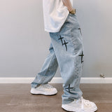 Wide Leg Cargo Pants  Streetwear Baggy men Jeans Spring Autumn Men Korean Fashion Loose Straight Male Brand Clothing Black