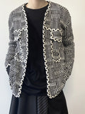 Men's Wear Knitted Sweater Loose Round Collar Knitted Cardigan Coat Autumn Winter Personality Thickening Cardigan