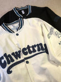 Baseball Short-sleeved Shirt Men Women Loose Streetwear New Japan Vintage BF Casual Top Letter Print Sports Shirt