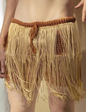 American New Men's Casual Well Fitting Shorts Vacation Stylish Male All-match Fringed Stitching Hollow Shorts S-5XL