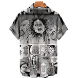 Summer Style Personality 3D Printed Dread Man Pattern Men's Handsome Short Sleeve Hawaiian Fashion Designer Casual New Custom Sh