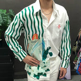 Fashion Men's Shirts  Runway Luxury famous Brand European Design party style Men's Clothing