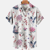 Flower Shirt Hawaiian Shirt Men Clothes Loose Breathable Men's Shirts Summer Male Shirt Street Casual Short Sleeve Tops 5xl