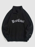 Hoodie for Men Polar Fleece Sweatshirts Letter Embroidered Turtleneck Streetwear Pullover Zipper Warm Unisex Sweats NEW