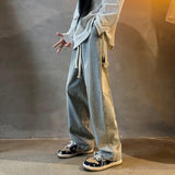 Loose Straight Men Jeans asthetic New Man Jeans Pants for boy Casual Baggy hip hop Men's Women's jeans Neutral Denim Trousers