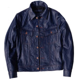 Foesce Real leather Cuero Super slim blue genuine leather jacket.men classic casual short young cowhide coat.fashion