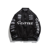 Fashion American retro locomotive embroidered baseball uniform jacket women's loose casual wild bomber jacket unisex