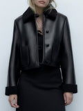 Foesce Autumn Winter Women Fleece Coats Warm Long Sleeve Single Breasted Jacket Vintage Female Waistcoat Chic Tops