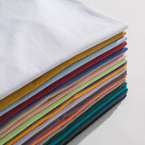 Korean Advanced Pure Cotton Solid Color Short Sleeve Retro T Shirt for Men Summer Trend Casual All-match T-Shirt Men