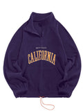 Foesce Men's Hoodies Fluffy Fleece Warm Sweatshirts Letters Embroidered Vintage Streetwear Pullover Sudaderas for Autumn Winter