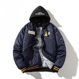 Foesce Winter Varsity Jacket Men Badge Basketball Jacket Casual Streetwear Hooded Coat Letter Thick Warm Parkas Male Outerwear Autumn