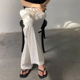High Waist Wide Leg Pants Drape Trousers Men's Spring New Casual Pants Slit Pants Mens Male Vintage Fashion Harem Retro
