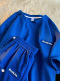 Foesce Waffle Sports Short-sleeved Suit Men's Summer Casual Trend T-shirt + Shorts Loose Two-piece Set Unisex Handsome Hip Hop Clothing